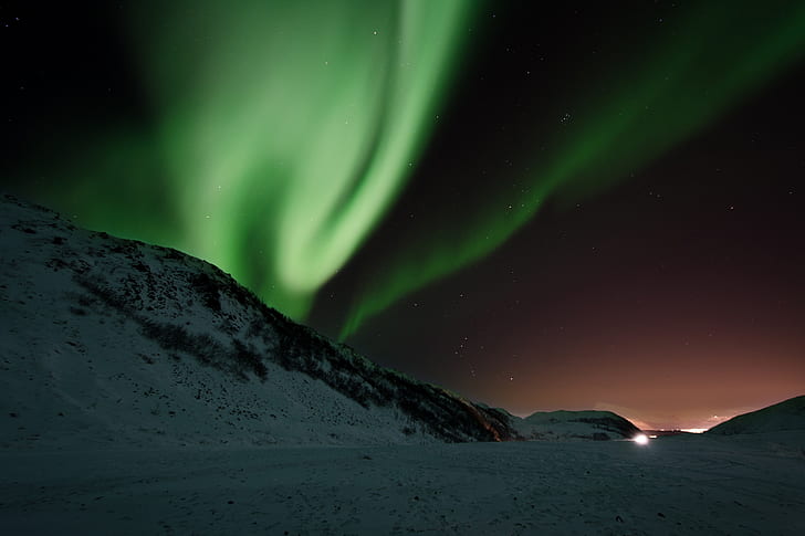 aurora, northern lights, aurora borealis, borealis, green, phenomenon