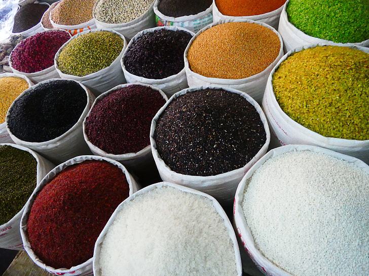 assorted-color grain lot