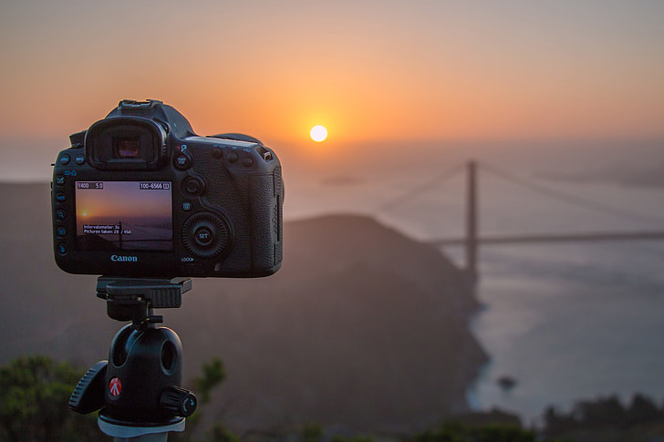 Camera on tripod in San Francisco