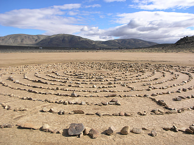 field of spiral formed rocks