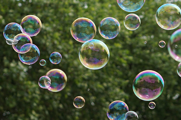 bubbles tilt-shift photography