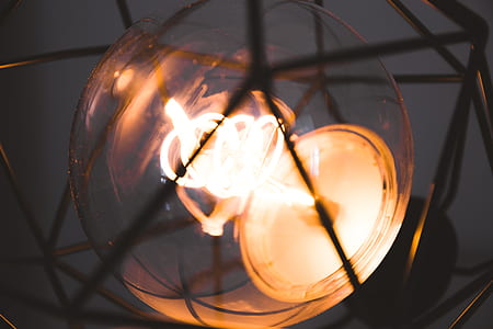 light bulb inside glass cover