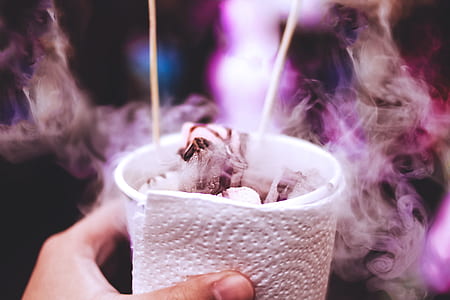 Cold Marshmallows in Cup
