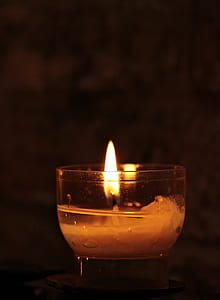 tealight candle with flame