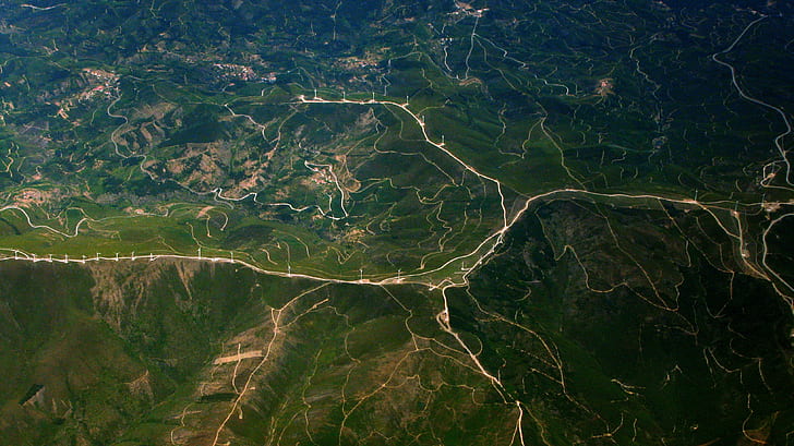 bird's eye view photo of green field