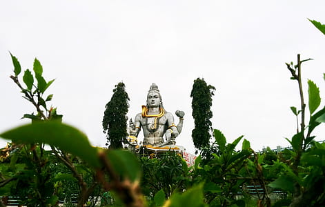 Statue on Other Side of Green Trees