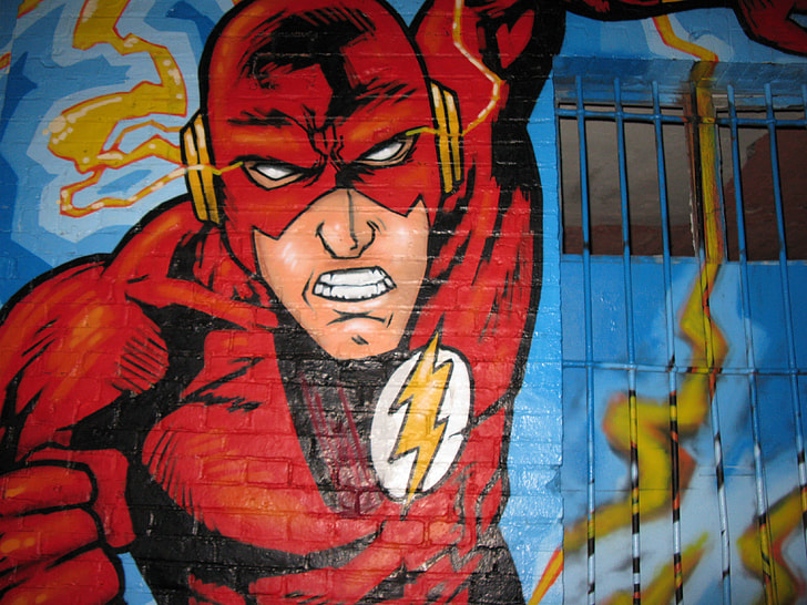 The Flash printed wall