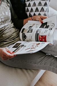 Woman read a magazine