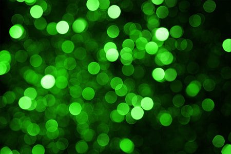 green bokeh lights
