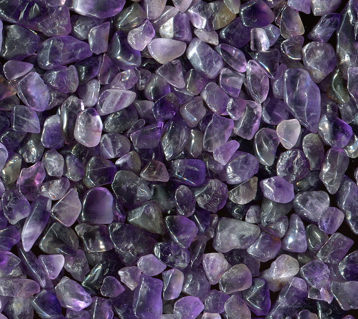 photo of purple gemstones