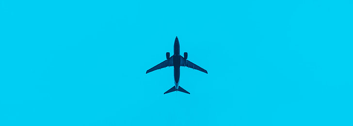 blue plane illustration