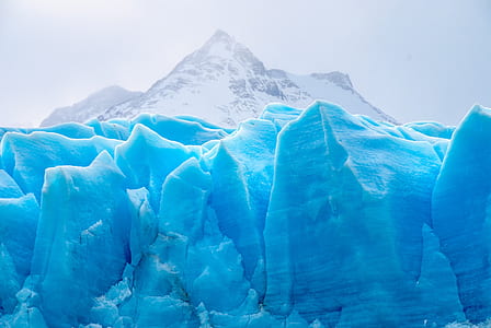 iceberg and mountain