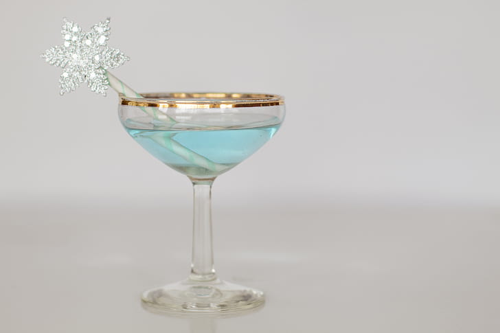 clear glass martini glass with white background
