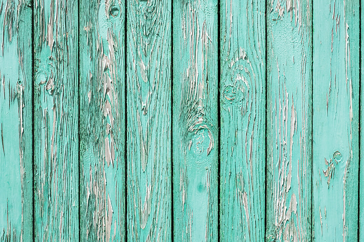 teal and white wood planks