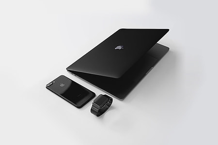 Black laptop computer