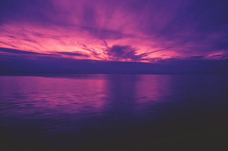 Ocean sunset with vibrant colours