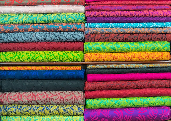 assorted stack of textiles