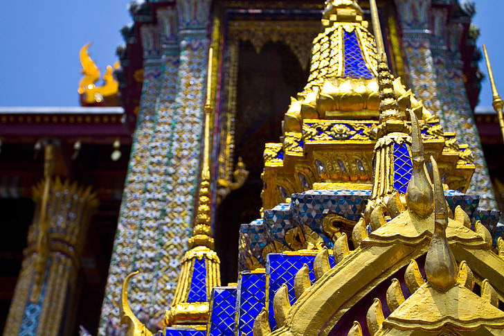 Close-up shot taken at the Grand Palace, Bangkok, Thailand