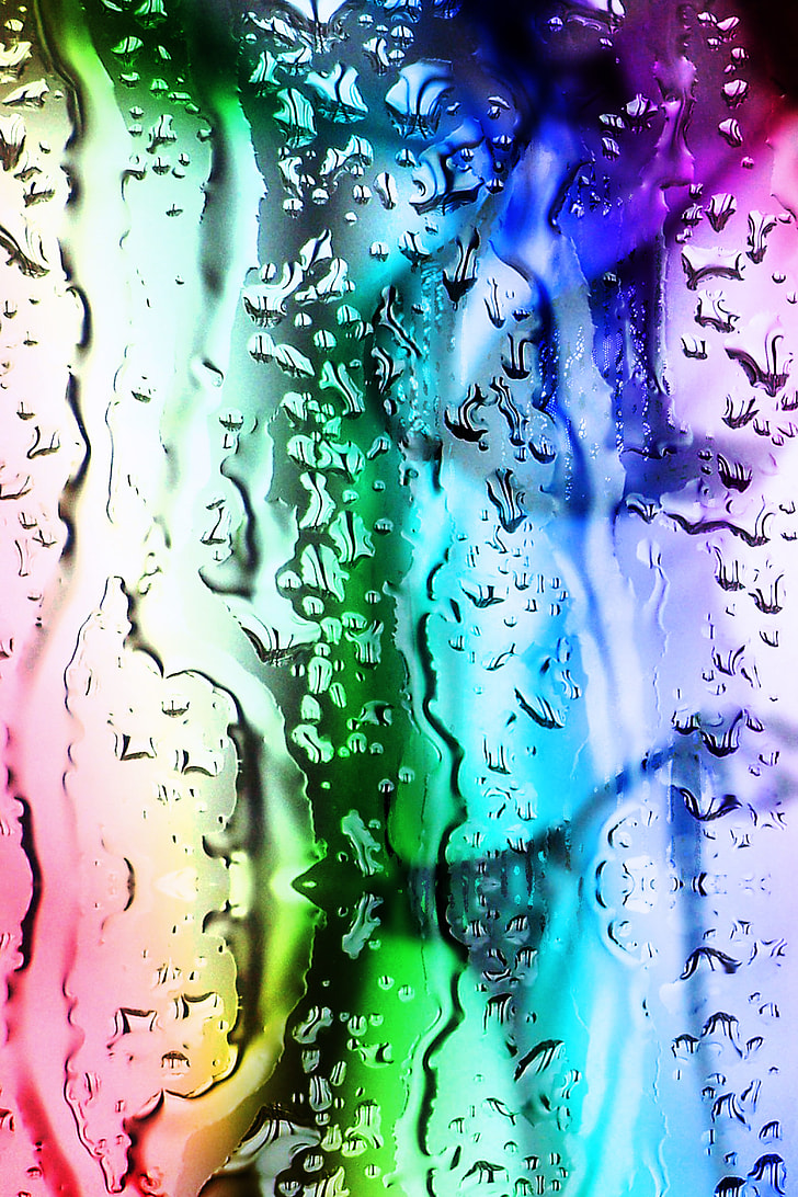 multicolored fluid