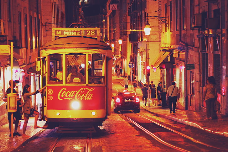 photo of Coca-Cola Tram during nighttime
