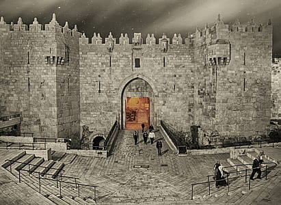selective color photography of castle