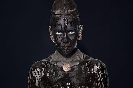 black painted woman photo