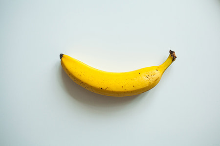 Overhead shot of a banana fruit