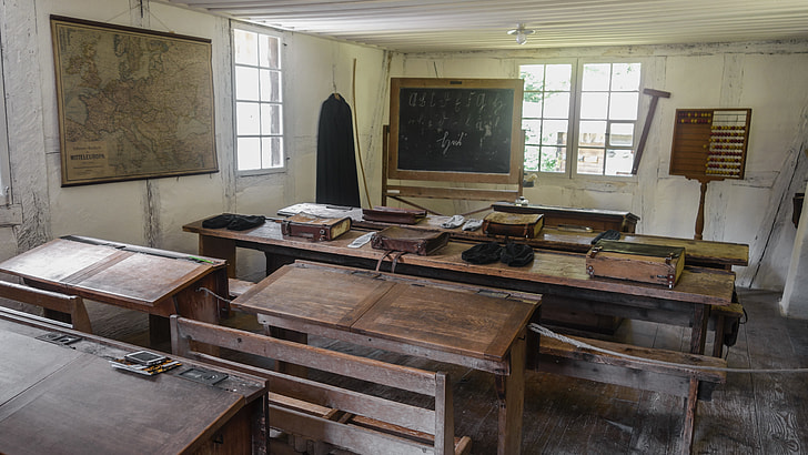 classroom with chairs and tables