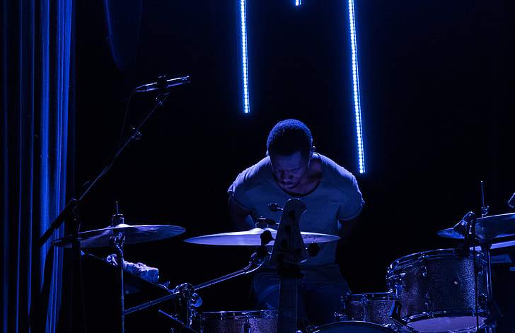 man playing drums