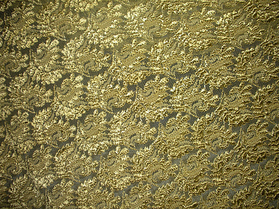 green, textile, lace, gold, background, texture