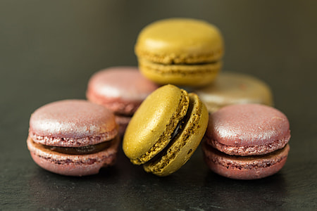 Closeup shot of fresh Macarons, image captured with a Canon 6D