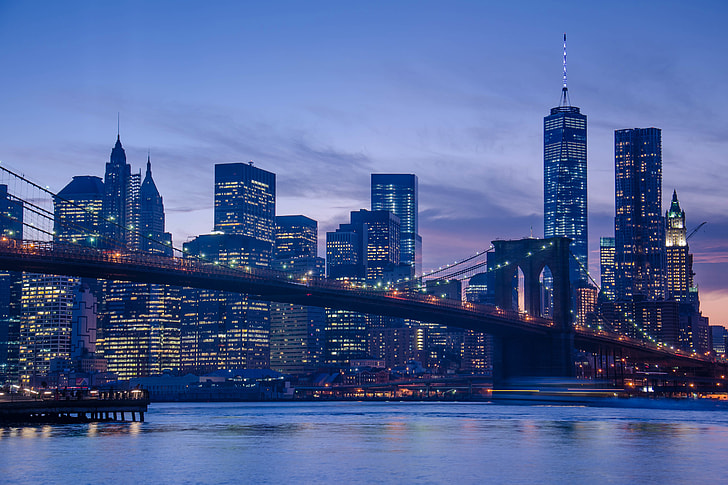 Royalty Free Photo The Famous Manhattan Skyline Captured At Sunset In