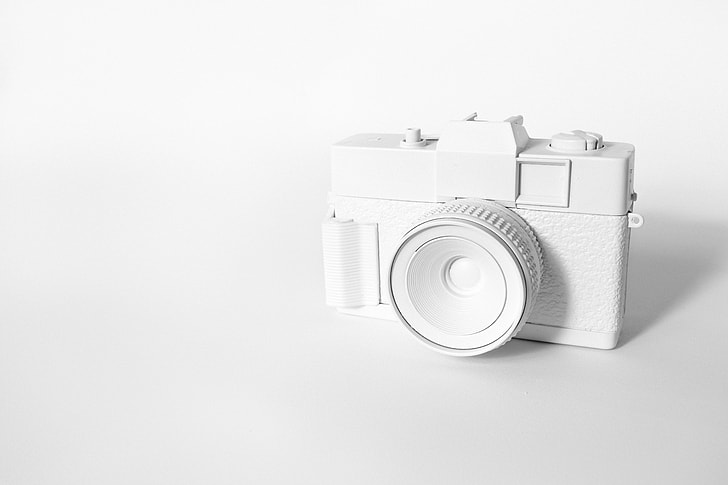 white Film camera model figure portrait