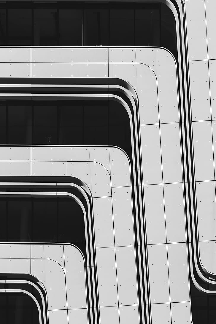 architectural detail, black and white, monochrome, line, architecture, building