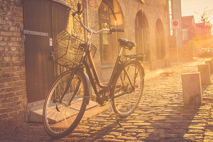 Bicycle on the streets of Copenhagen, Denmark