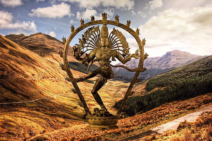 Shiva statue on mountain