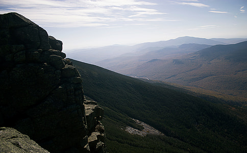 aerial view of green mountain