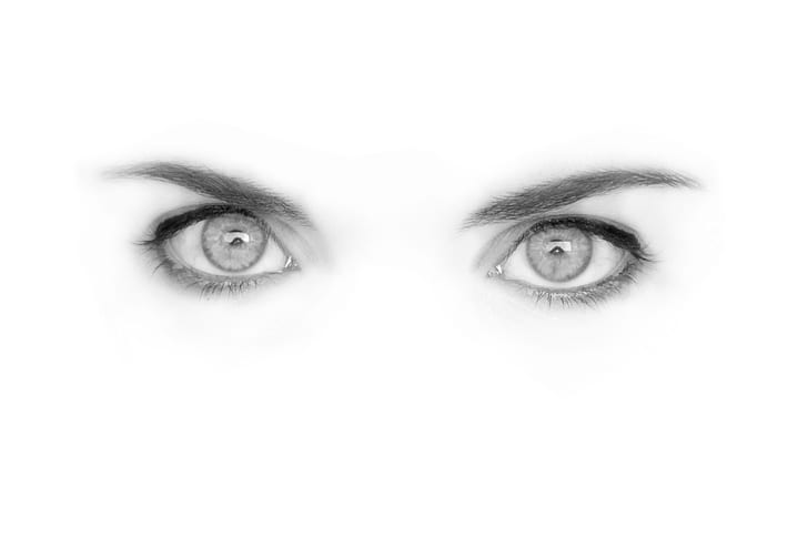 human eyes sketch