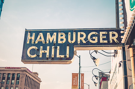 Hamburger Chili sign