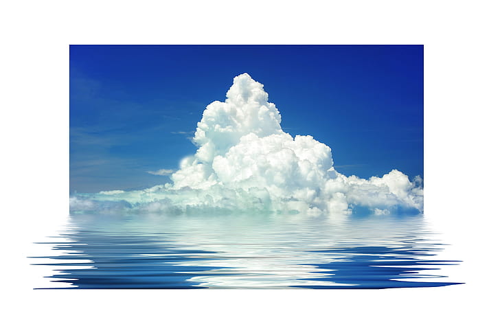 body of water and white clouds over the horizon