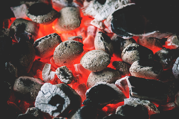 Coal on BBQ