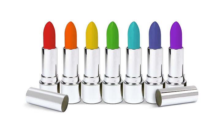 assorted-color lipsticks