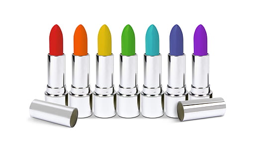 assorted-color lipsticks