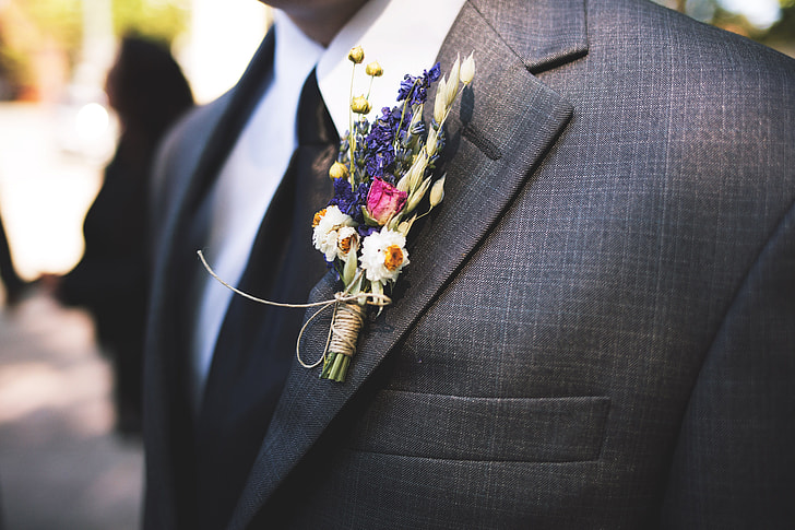 Wedding groom in suit