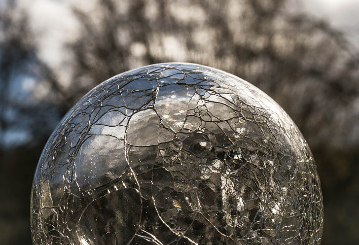 glass ball in-close up photo