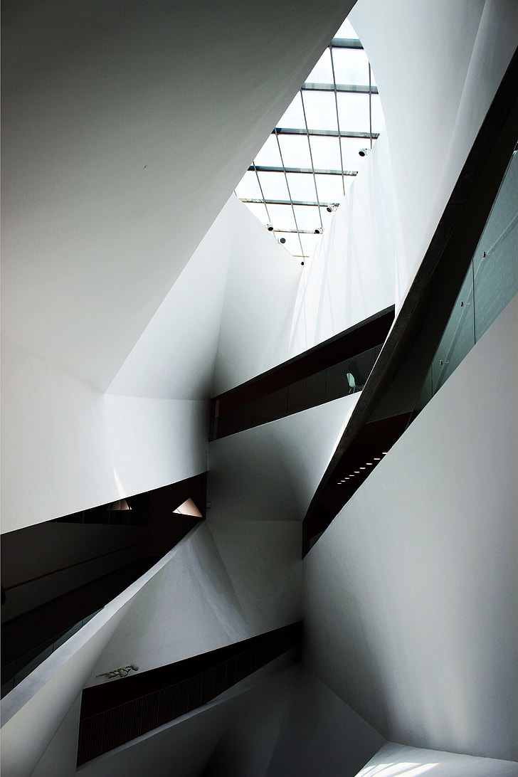 architecture, modern, staircase, indoors