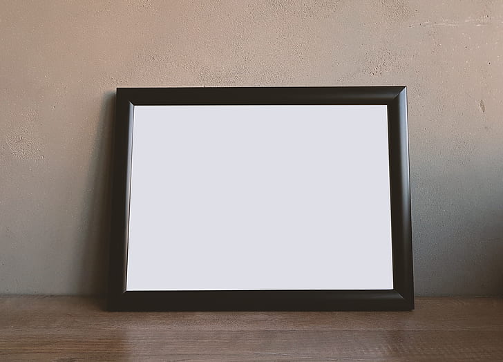 black wooden photo frame