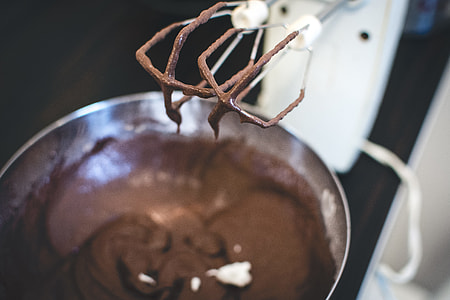 Chocolate dough whisk