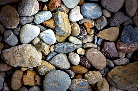 in closeup photography stones