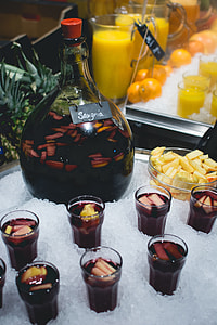 Ice cold Sangria in a cantine